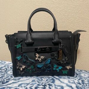Coach appliqué butterfly bag